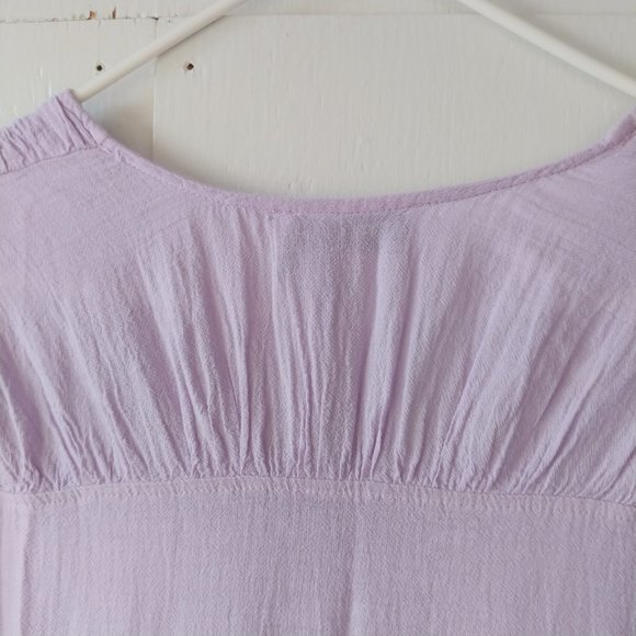 Devotion Twins Hague Mini Dress with Relaxed Fit & Bell Sleeves SZ S in Lavender - Picture 8 of 9